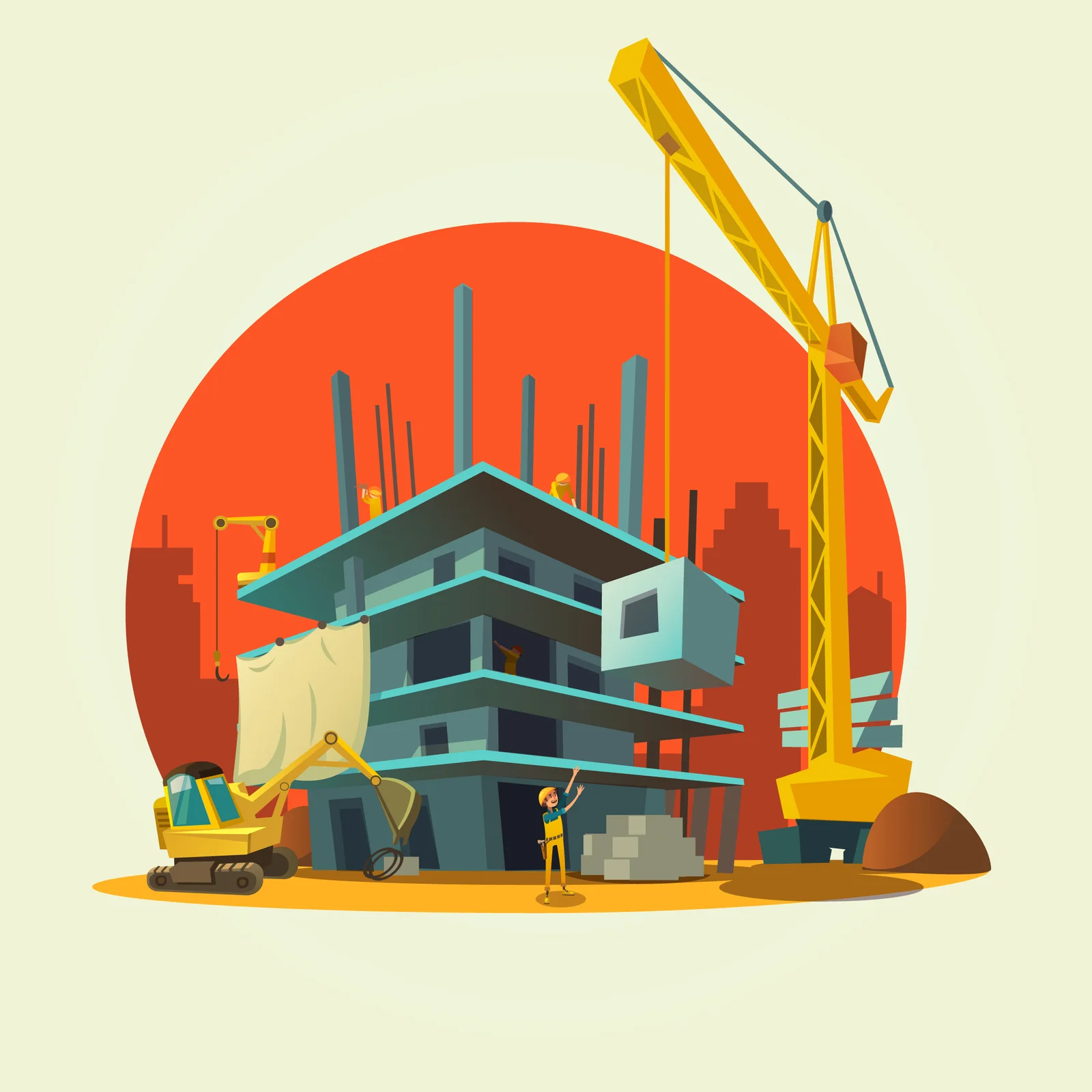 Premium construction illustration
